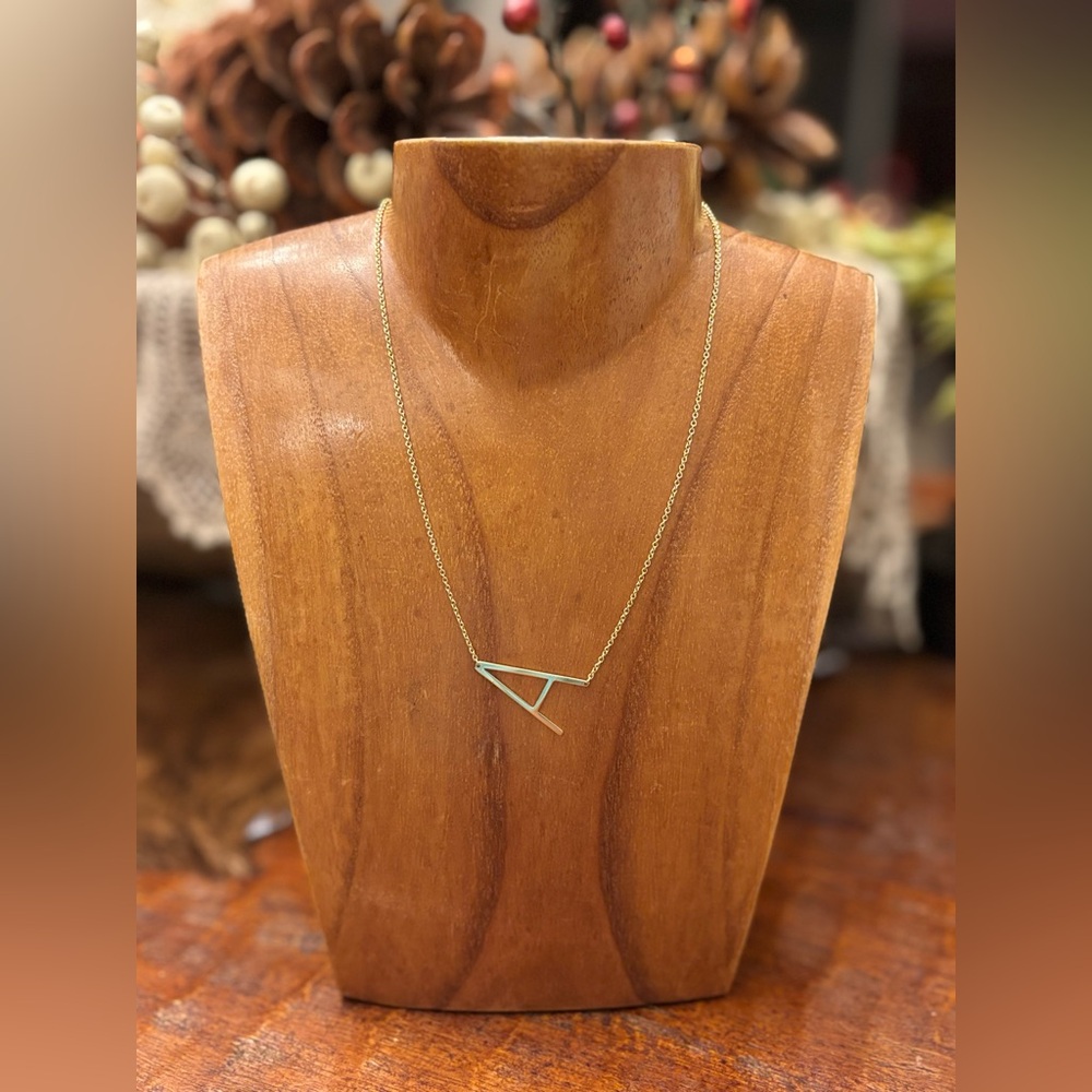 CAI Cool and Interesting Necklace Initial A in gold